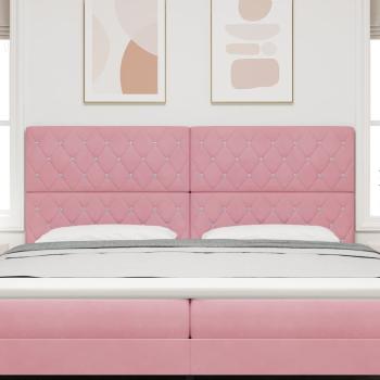Kopfteil Rosa 200 cm Samt