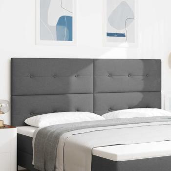 ARDEBO.de - Höhenverstellbares Kopfteil Dunkelgrau 200 cm Stoff
