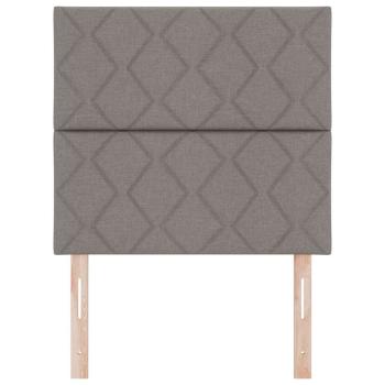 Kopfteil Taupe Stoff