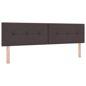 LED Kopfteil mit LED-Lichtleisten Dunkelbraun 180 cm Stoff