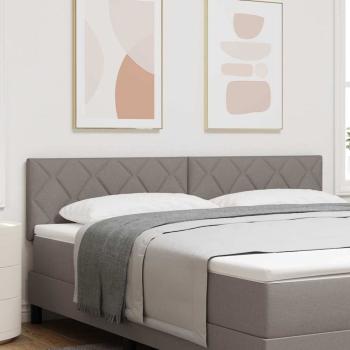 ARDEBO.de - LED Kopfteil Taupe Stoff