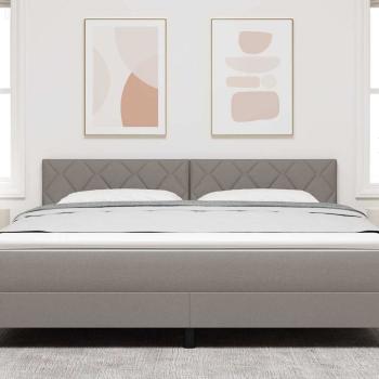 LED Kopfteil Taupe Stoff