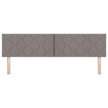 LED Kopfteil Taupe Stoff
