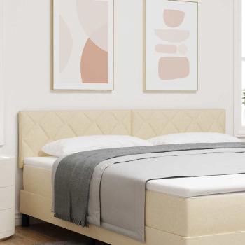 ARDEBO.de - LED Kopfteil Creme 180 cm Stoff