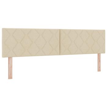 LED Kopfteil Creme 180 cm Stoff
