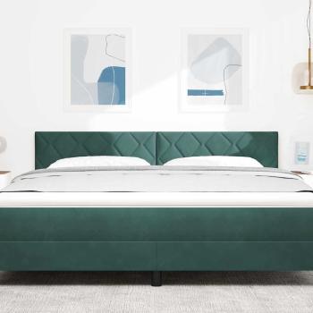 LED Kopfteil Dunkelgrün 180 cm Samt