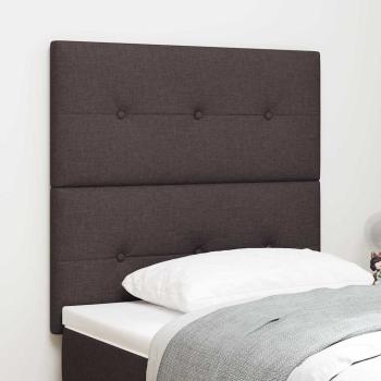 ARDEBO.de - LED Kopfteil mit LED-Lichtleisten Dunkelbraun 100 cm Stoff