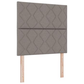 LED Kopfteil Taupe Stoff