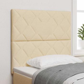 ARDEBO.de - LED Kopfteil Creme 90 cm Stoff