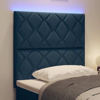 LED Kopfteil Blau 90 cm Stoff