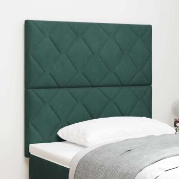 ARDEBO.de - LED Kopfteil Dunkelgrün 90 cm Samt
