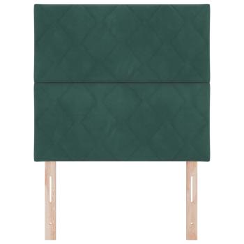 LED Kopfteil Dunkelgrün 90 cm Samt