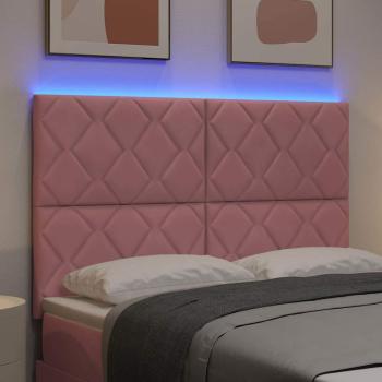 LED Kopfteil Rosa 144 cm Samt