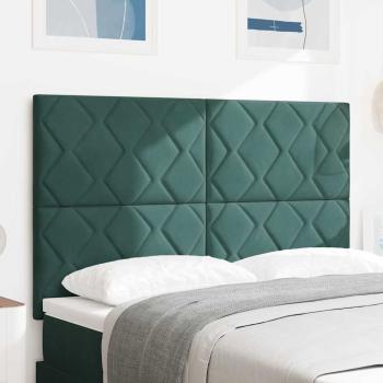 ARDEBO.de - LED Kopfteil Dunkelgrün 160 cm Samt