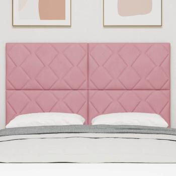 LED Kopfteil Rosa 160 cm Samt