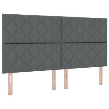 LED Kopfteil Grau 180 cm Stoff