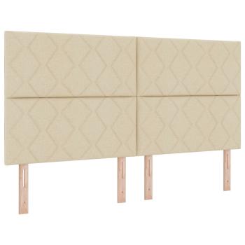 LED Kopfteil Creme 180 cm Stoff