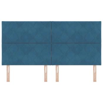LED Kopfteil Dunkelblau 180 cm Samt