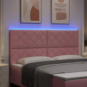 LED Kopfteil Rosa 180 cm Samt