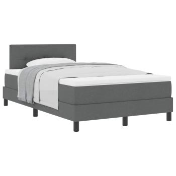 Boxspringbett mit Kopfteil Dunkelgrau 120 x 190 cm Stoff