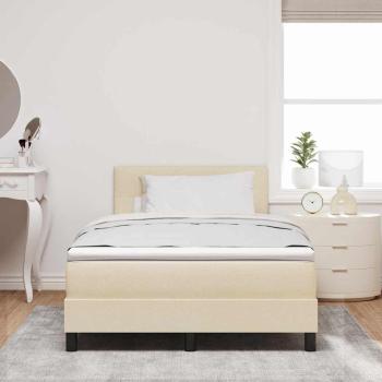 Boxspringbett mit Kopfteil Creme 120 x 200 cm Stoff