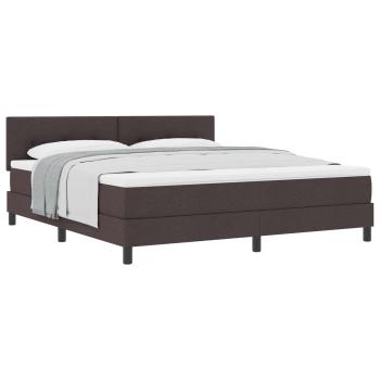 Boxspringbett mit Kopfteil Dunkelbraun 180 x 200 cm Stoff