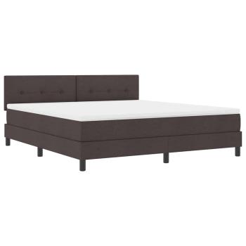 Boxspringbett mit Kopfteil Dunkelbraun 180 x 200 cm Stoff