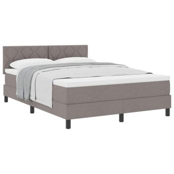 Boxspringbett mit Kopfteil Taupe 140 x 200 cm Stoff