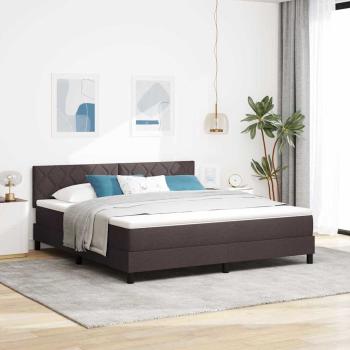 ARDEBO.de - Boxspringbett mit Kissen Dunkelbraun 180 x 200 cm Stoff