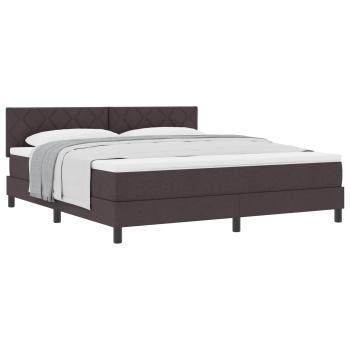 Boxspringbett mit Kissen Dunkelbraun 180 x 200 cm Stoff
