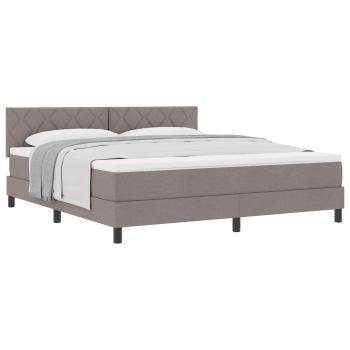 Boxspringbett mit Kopfteil Taupe 180 x 200 cm Stoff