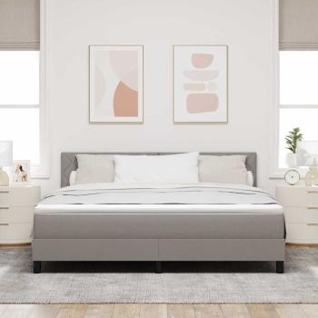 Boxspringbett mit Kopfteil Taupe 180 x 200 cm Stoff