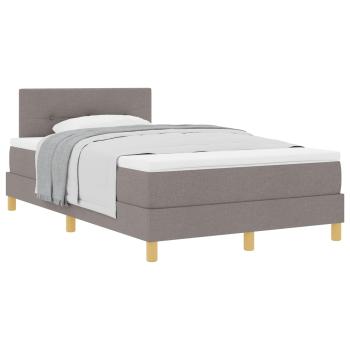 Boxspringbett mit Kissen mit Kopfteil Taupe 120 x 190 cm Stoff