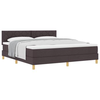Boxspringbett mit Kissen Dunkelbraun 180 x 200 cm Stoff