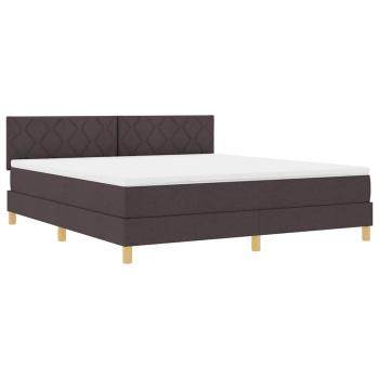 Boxspringbett mit Kissen Dunkelbraun 180 x 200 cm Stoff