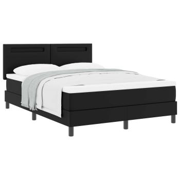 Boxspringbett mit Matratze Schwarz 160 x 200 cm Kunstleder