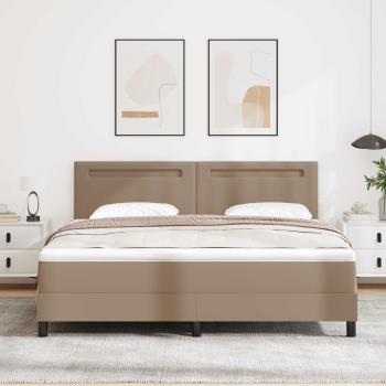 ARDEBO.de - Boxspringbett mit Matratze Cappuccino 180 x 200 cm Kunstleder