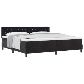 Boxspringbett mit Matratze Schwarz 200 x 200 cm Samt
