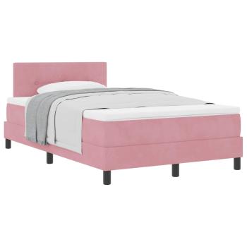 Boxspringbett mit Kopfteil Rosa 120 x 190 cm Samt