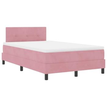 Boxspringbett mit Kopfteil Rosa 120 x 200 cm Samt