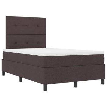 Boxspringbett mit Kopfteil Dunkelbraun 120 x 200 cm Stoff