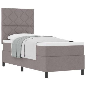 Boxspringbett mit Kopfteil Taupe 80 x 200 cm Stoff