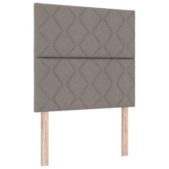 Boxspringbett mit Kopfteil Taupe 90 x 200 cm Stoff