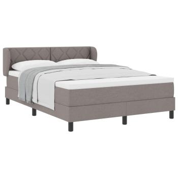 Boxspringbett mit Kopfteil Taupe 140 x 200 cm Stoff