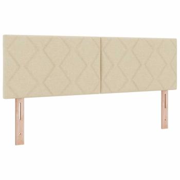 Boxspringbett mit Kopfteil Creme 160 x 200 cm Stoff