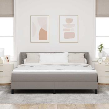 Boxspringbett mit Kopfteil Taupe 180 x 200 cm Stoff