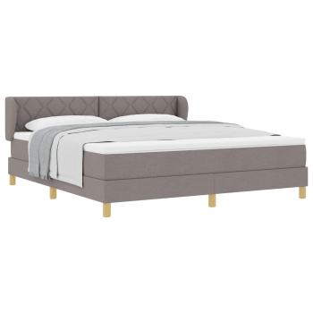 Boxspringbett mit Kopfteil Taupe 180 x 200 cm Stoff