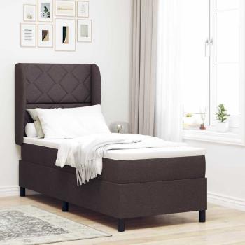 ARDEBO.de - Boxspringbett mit Kopfteil Dunkelbraun 80 x 200 cm Stoff