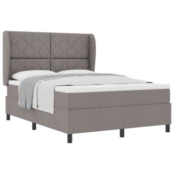 Boxspringbett mit Kopfteil Taupe 140 x 190 cm Stoff