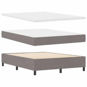Boxspringbett mit Kopfteil Taupe 140 x 190 cm Stoff